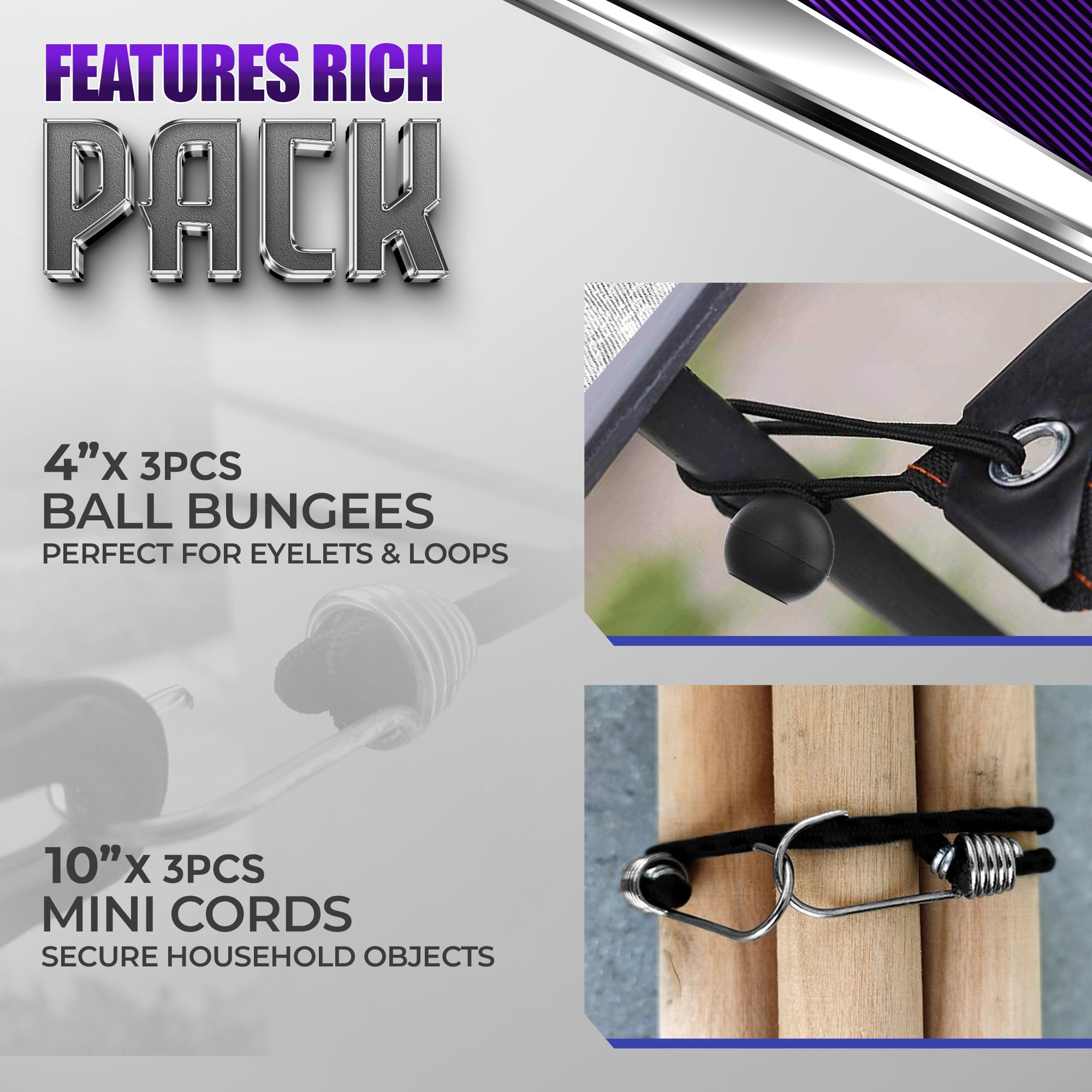 Premium Heavy-Duty Bungee Cords