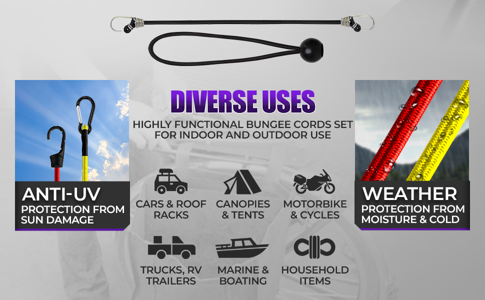 Premium Heavy-Duty Bungee Cords