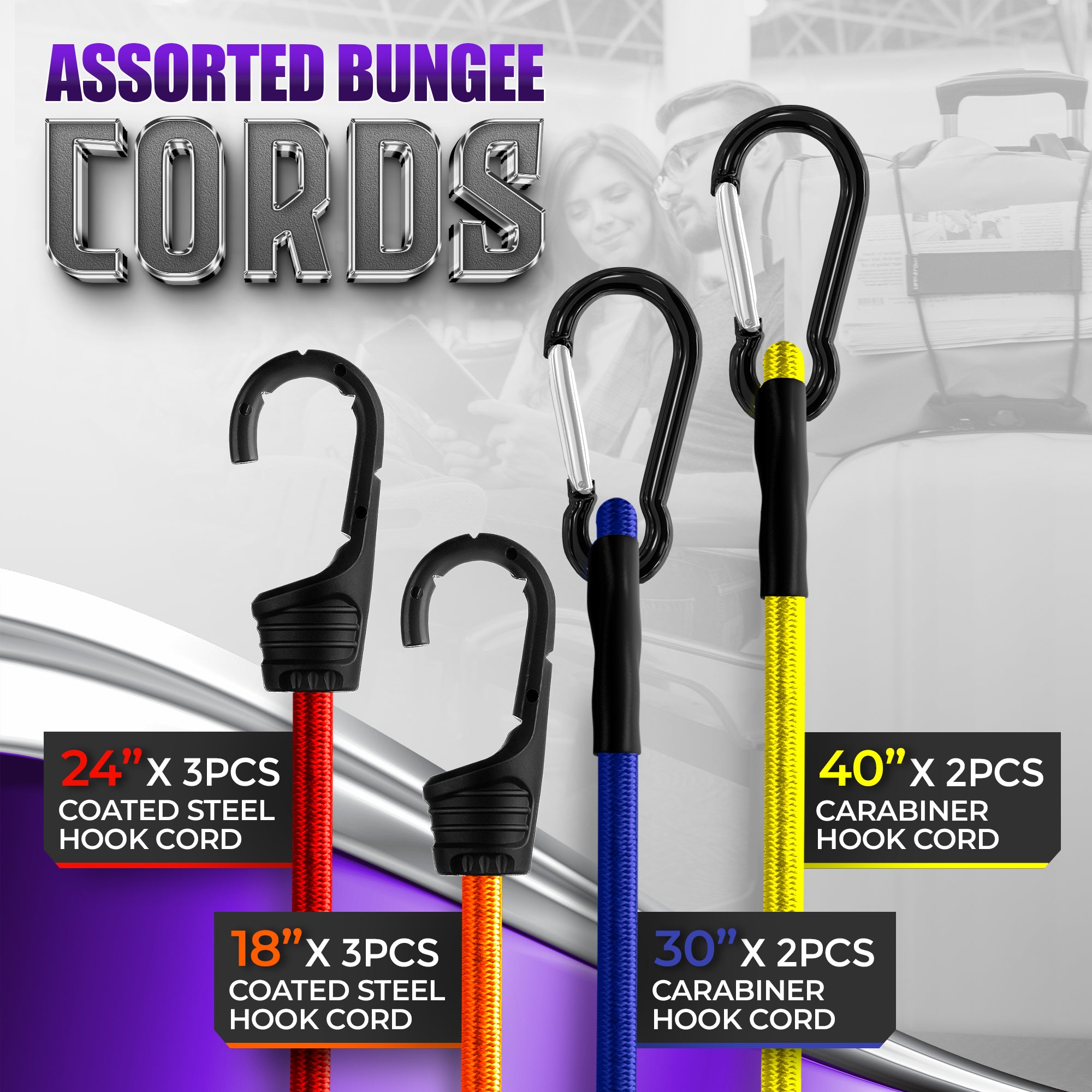 Premium Heavy-Duty Bungee Cords